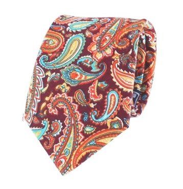  Corbata corte clásico TigerTie corbata de diseño en estampado de cachemir  