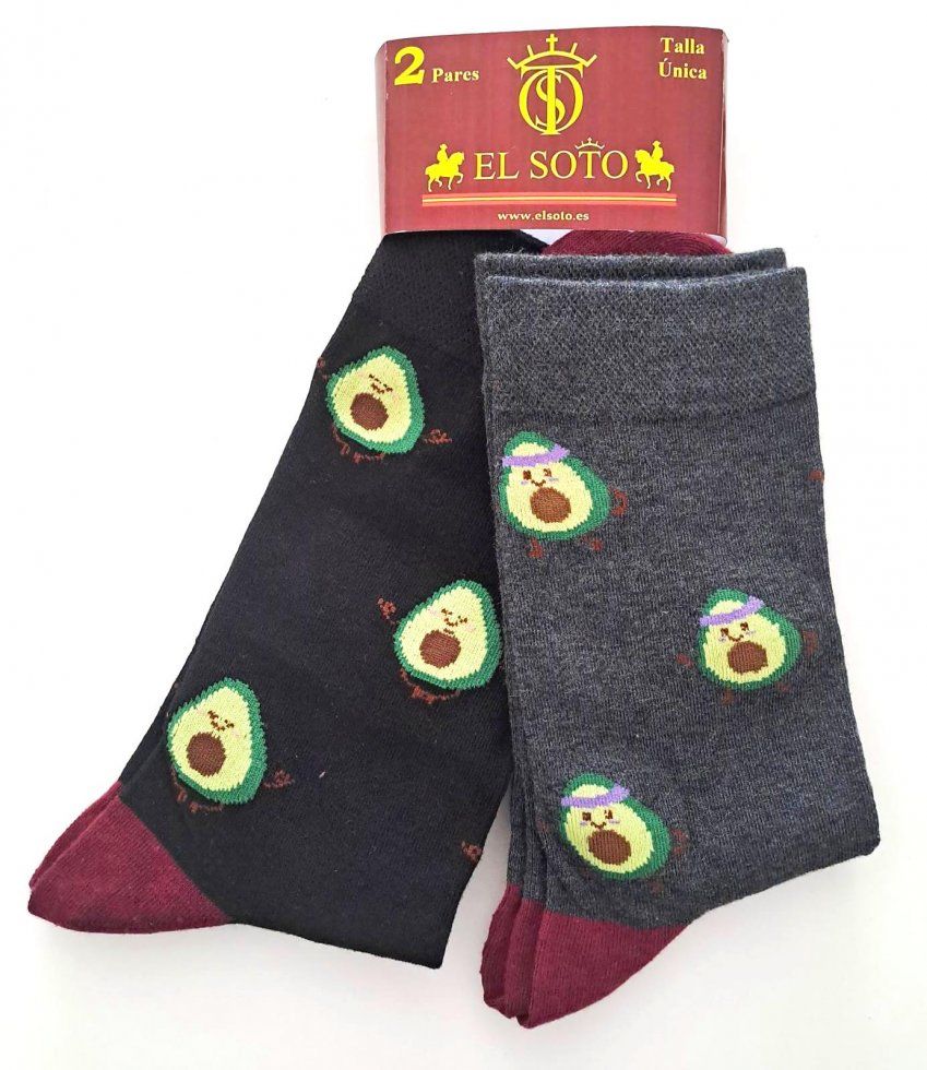 Calcetines Aguacates yoga y mindfulness