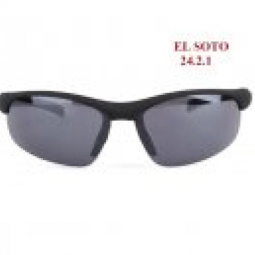 GS 24.2.1 Gafas de sol tipo deportivas con montura al aire inferior y cristales negros UV400