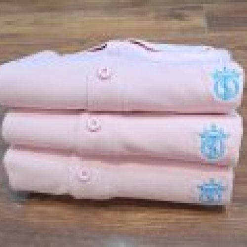 Polo Soto Classic Rosa Palo de hombre con bordado en azul celeste con el Hierro EL SOTO de manga corta 100% Algodón Piqué
