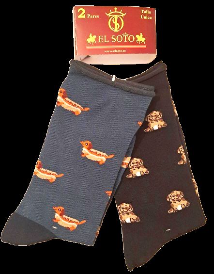 Calcetines de Perro Salchicha hotdog y cachorros