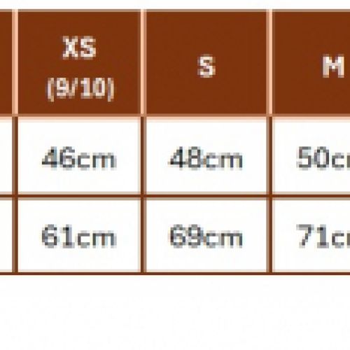 guia de tallas camisetas el soto