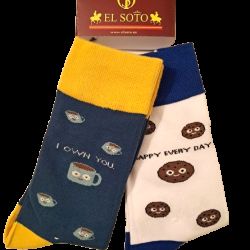Calcetines de taza de café y pastas