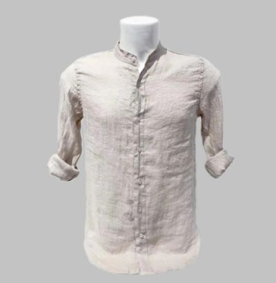 Camisa 100% Lino Beige Tierra